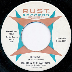 Randy & The Rainbows Denise / Come Back Vinyl 7" USED