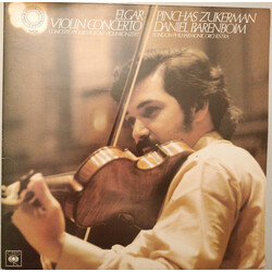 Pinchas Zukerman / Daniel Barenboim / Sir Edward Elgar / The London Philharmonic Orchestra Violin Concerto Vinyl LP USED