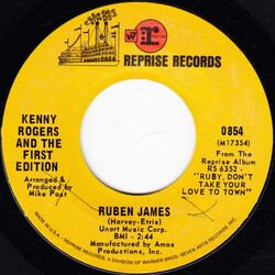 Kenny Rogers & The First Edition Ruben James / Sunshine VINYL 7" USED