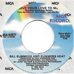 Bill Summers & Summers Heat Give Your Love To Me / Throw Down USED VINYL 7INCH 45 RPM SINGLE