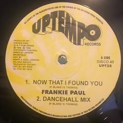 Frankie Paul Now That I Found You Vinyl 12" USED