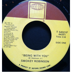 Smokey Robinson Being With You Vinyl 7" USED