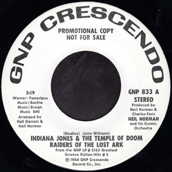 Neil Norman And His Cosmic Orchestra Indiana Jones & The Temple Of Doom / Raiders Of The Lost Ark Vinyl 7" USED