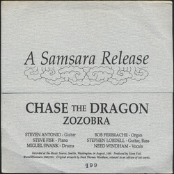 Zozobra Chase The Dragon USED VINYL 7INCH 45 RPM SINGLE SIDED NUMBERED