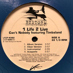 1 Life 2 Live / Timbaland Can't Nobody USED VINYL 12INCH 33 S RPM