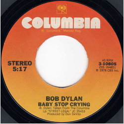Bob Dylan Baby Stop Crying Vinyl 7" USED