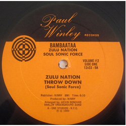 Afrika Bambaataa / Zulu Nation / Soulsonic Force / Harlem Underground Band Zulu Nation Throw Down (Volume #2) Vinyl 12" USED