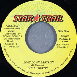Little Devon Beat Down Babylon Vinyl 7" USED