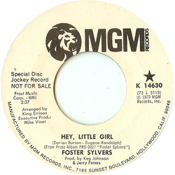 Foster Sylvers Hey, Little Girl Vinyl 7" USED