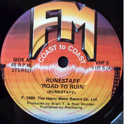 Runestaff Road To Ruin Vinyl 7" USED