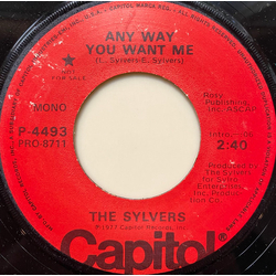 The Sylvers Any Way You Want Me Vinyl 7" USED