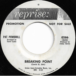 Pat Powdrill Breaking Point / Luckiest Girl In Town Vinyl 7" USED