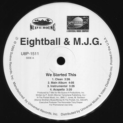 Eightball & M.J.G. We Started This / Don't Flex USED VINYL 12INCH 33 S RPM PROMO