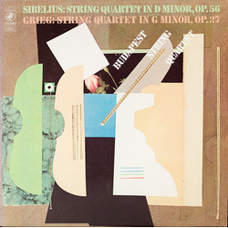 Jean Sibelius / Edvard Grieg / Budapest String Quartet Quartet In D Minor, Op. 56 (Voces Intimae) / Quartet In G Minor, Op. 27 Vinyl LP USED