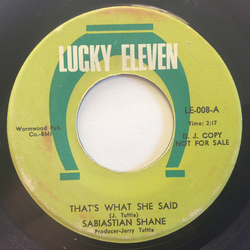 Sabiastian Shane That's What She Said Vinyl 7" USED