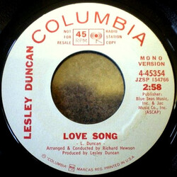 Lesley Duncan Love Song Vinyl 7" USED