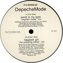 Depeche Mode World In My Eyes / Happiest Girl Vinyl 12" USED