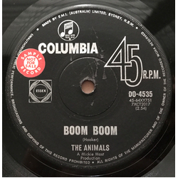 The Animals Boom Boom Vinyl 7" USED