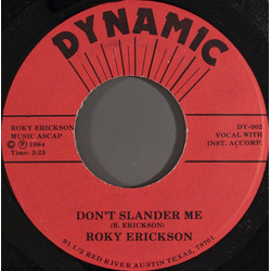 Roky Erickson Don't Slander Me Vinyl 7" USED