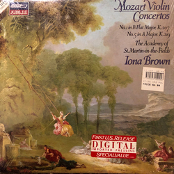 Wolfgang Amadeus Mozart / Iona Brown / The Academy Of St. Martin-in-the-Fields Violin Concertos 1 & 5 Vinyl LP USED