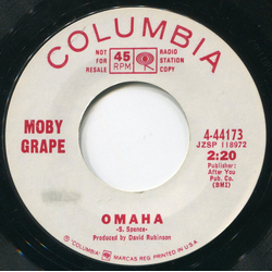 Moby Grape Omaha / Someday Vinyl 7" USED