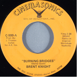 Brent Knight (2) Burning Bridges Vinyl 7" USED