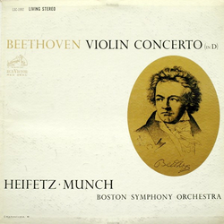 Ludwig van Beethoven / Jascha Heifetz / Charles Munch / Boston Symphony Orchestra Violin Concerto (In D) Vinyl LP USED