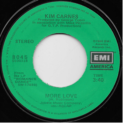 Kim Carnes More Love Vinyl 7" USED