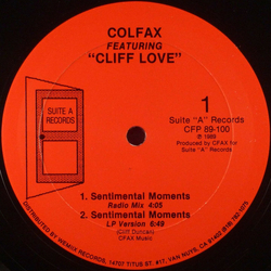 Colfax (2) / Cliff Love / Pamaye Sentimental Moments Vinyl 12" USED