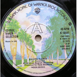 George Baker Selection Paloma Blanca Vinyl 7" USED
