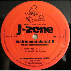 J-Zone The Pink Cookies Instrumentals (Instrumentals Vol.6) Vinyl LP USED