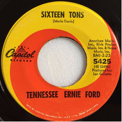 Tennessee Ernie Ford Sixteen Tons / Hicktown Vinyl 7" USED