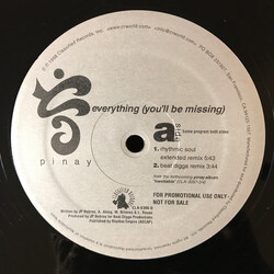 Pinay Everything (You'll Be Missing) USED VINYL 12INCH 33 S RPM PROMO