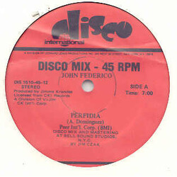 John Federico Perfidia USED VINYL 12INCH 45 RPM