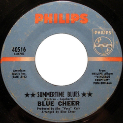 Blue Cheer Summertime Blues Vinyl 7" USED