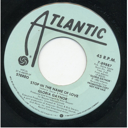 Gloria Gaynor Stop In The Name Of Love Vinyl 7" USED