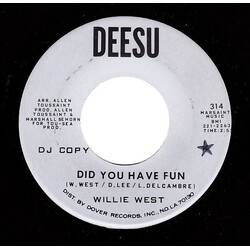 Willie West Did You Have Fun Vinyl 7" USED