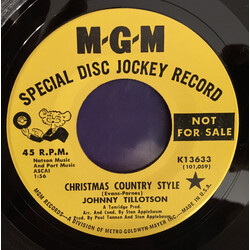Johnny Tillotson Christmas Country Style / Christmas Is The Best Of All USED VINYL 7INCH 45 RPM PROMO