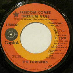 The Fortunes Freedom Comes, Freedom Goes Vinyl 7" USED