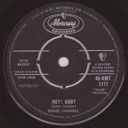 Bruce Channel Hey! Baby Vinyl 7" USED