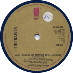 Lou Rawls You'll Never Find Another Love Like Mine / From Now On Vinyl 7" USED