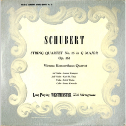 Franz Schubert / Wiener Konzerthausquartett String Quartet No. 15 In G Major Op. 161 Vinyl LP USED