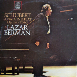 Lazar Berman / Franz Schubert Sonata In B Flat D. 960 Vinyl LP USED