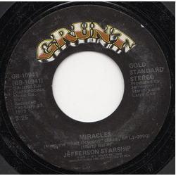 Jefferson Starship Miracles / With Your Love Vinyl 7" USED