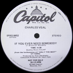 Charles Veal Jr. If You Ever Need Somebody Vinyl 12" USED