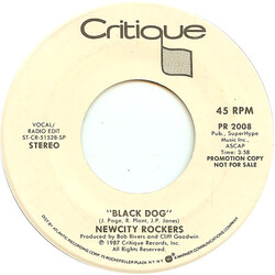 NewCity Rockers Black Dog USED VINYL 7INCH 45 RPM PROMO STEREO