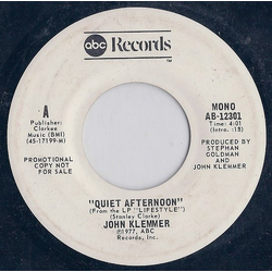 John Klemmer Quiet Afternoon Vinyl 7" USED