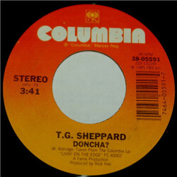 T.G. Sheppard Doncha? / Hunger For You USED VINYL 7INCH 45 RPM SINGLE STYRENE STEREO