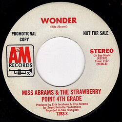 Miss Abrams And The Strawberry Point 4th Grade Class Wonder USED VINYL 7INCH 45 RPM SINGLE PROMO