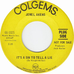 Jewel Akens It's A Sin To Tell A Lie USED VINYL 7INCH 45 RPM SINGLE PROMO